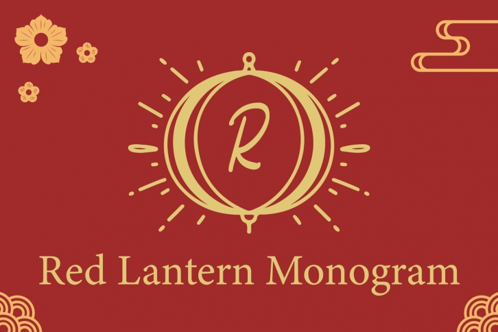 Red Lantern Monogram Font Download