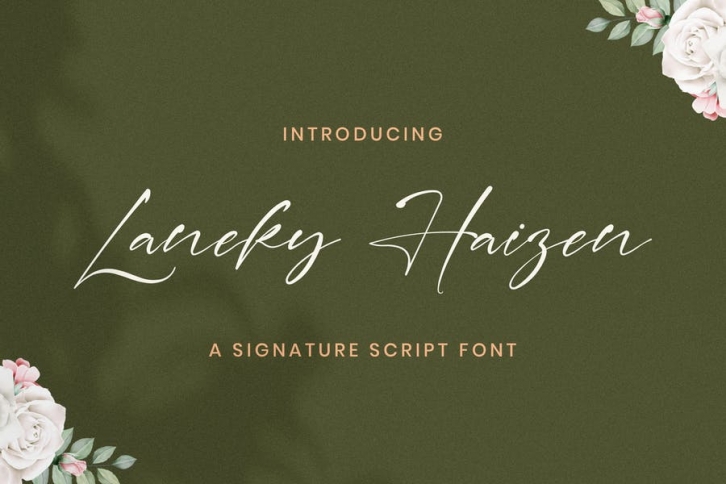 Laneky Haizen - Signature Script Font Font Download