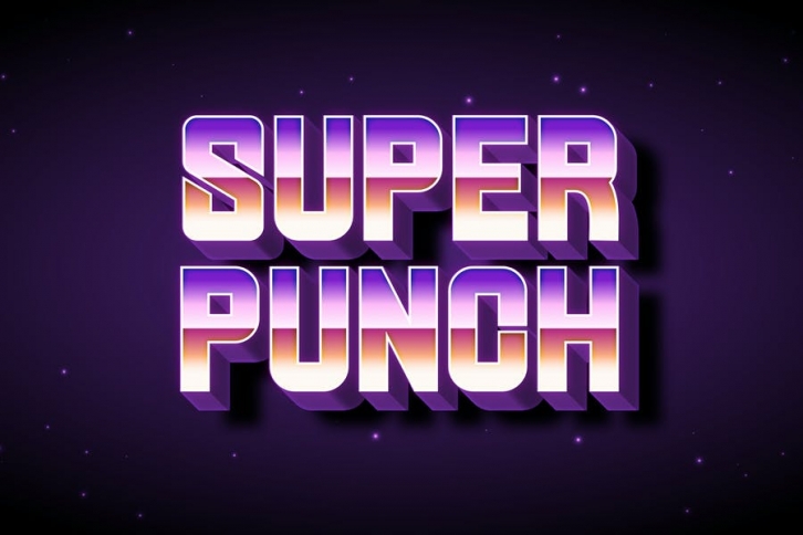 SUPER PUNCH - Futuristic Sans Font Font Download