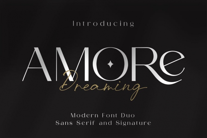 Amore Dreaming Modern Font Duo Font Download