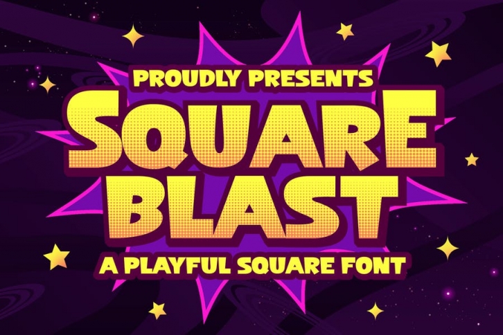 Square Blast a Playful Square Font Font Download