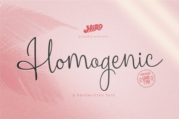 Homogenic - Handwritten Font Font Download