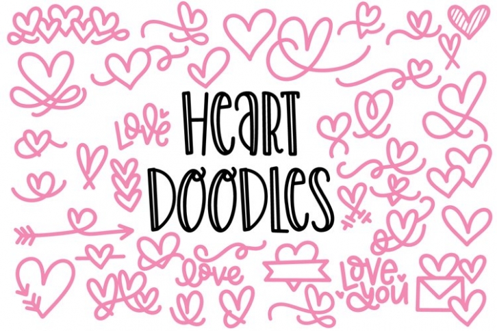 Heart Doodles A Valentines Doodle Font Download