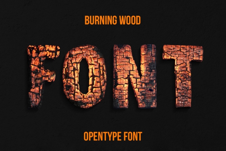 Burning Wood Font Download