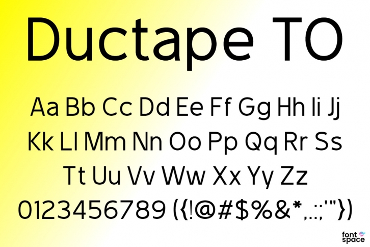 Ductape TO Font Download