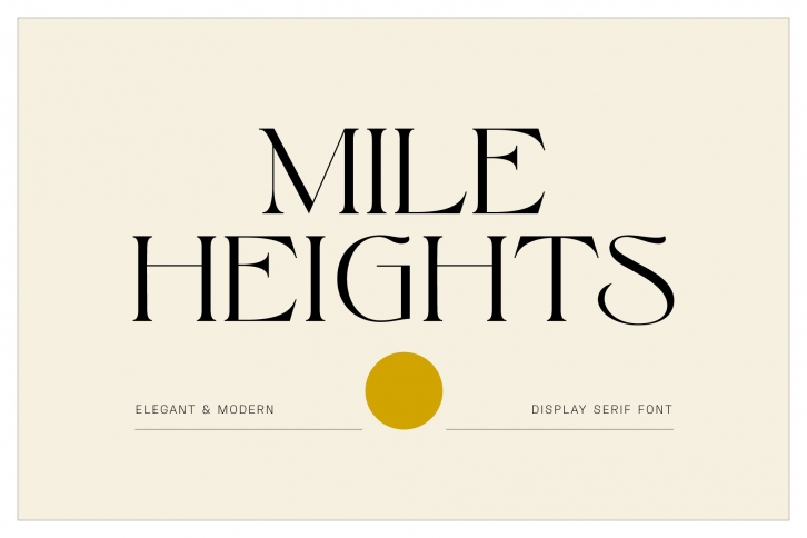 Mile Heights Font Download