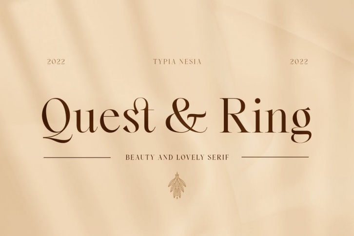 Quest and Ring - Beauty and Lovely Serif Font Font Download
