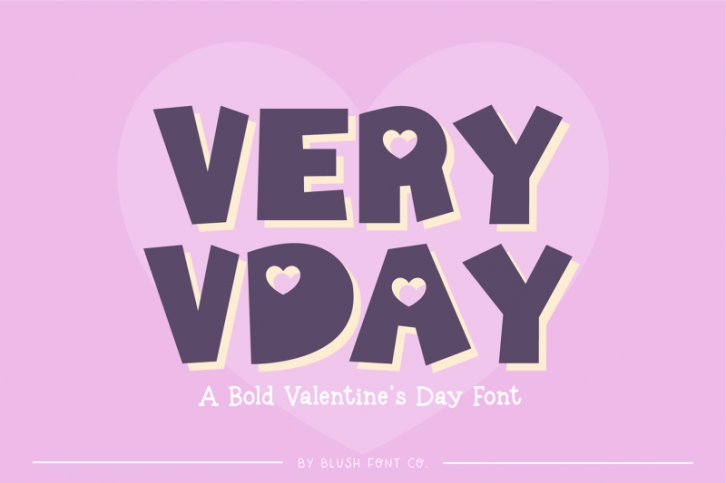 VERY VDAY Valentine's Day Display Font Font Download