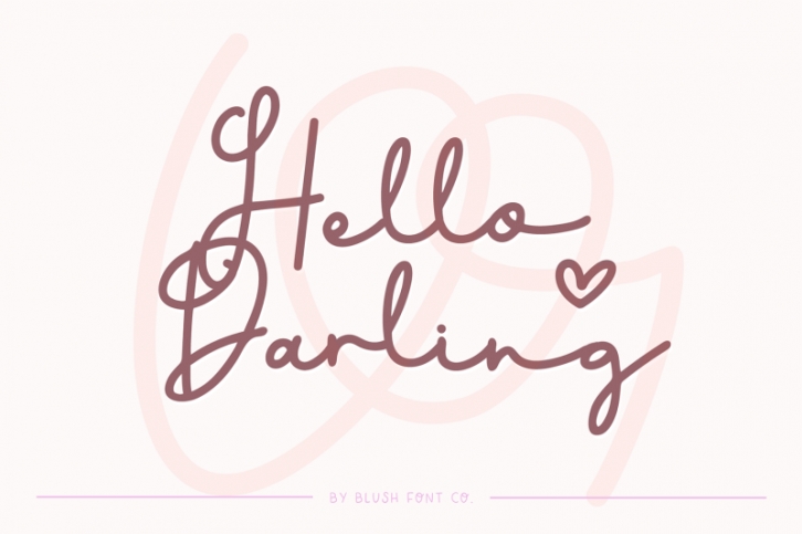 HELLO DARLING Signature Script Font Download
