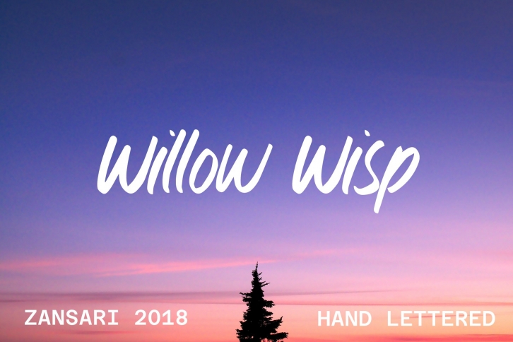 Willow wisp hand painted font Font Download