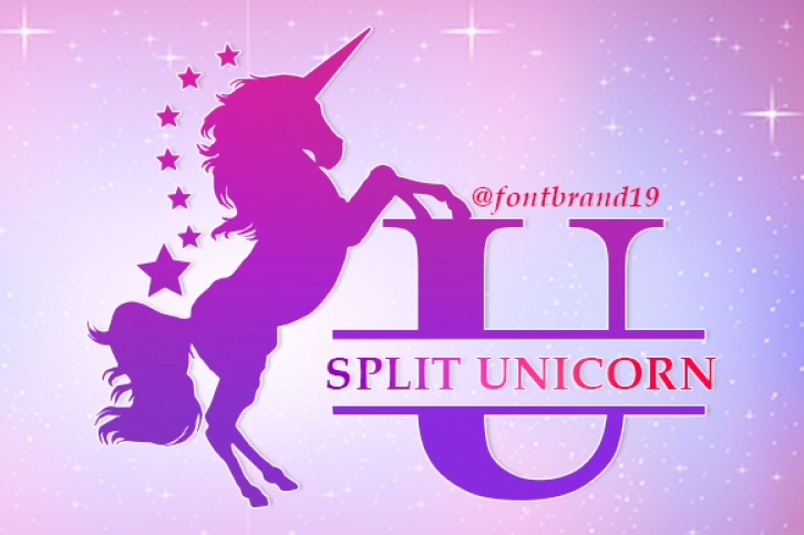 Split Unicorn Monogram Font Download