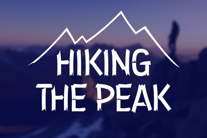 Hiking the Peak Font Download