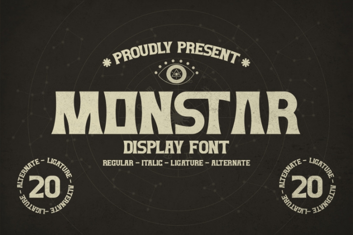 MONSTAR Typeface Font Download