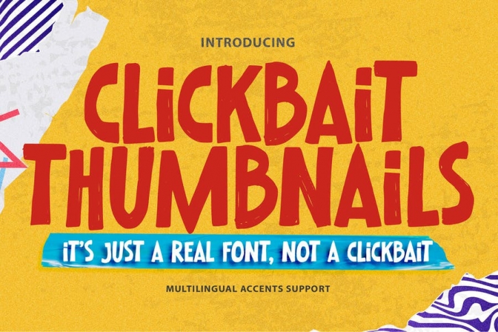 Clickbait Thumbnails -  Cartoon Font Font Download