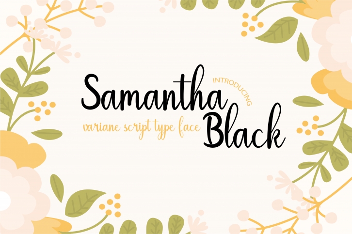 Samantha Black Font Download
