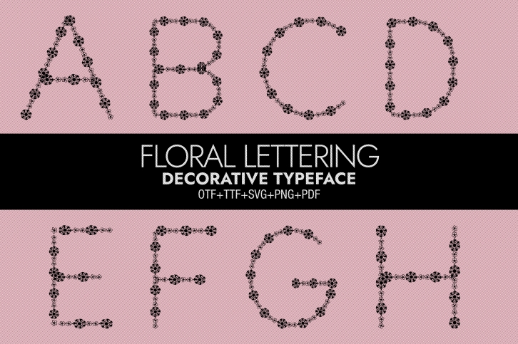 Floral Lettering Font Download