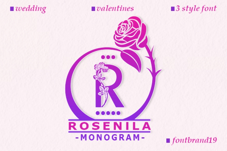 Rosenila Monogram Font Download
