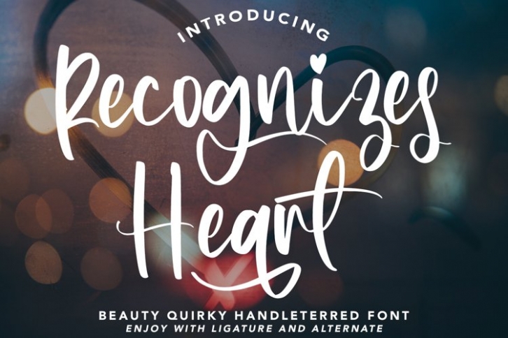 Recognizes Heart Font Download