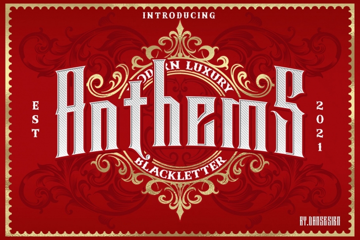 ANTHEMS Blackletter Font Download