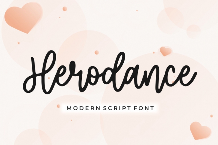 Herodance Modern Script Font Font Download