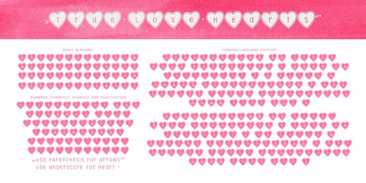 True Love Hearts Font Download