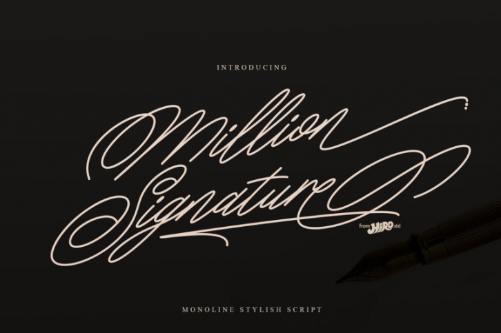 Million Signature - Monoline Script Font Download