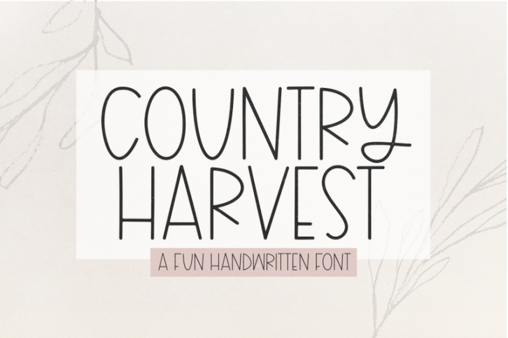 Country Harvest - Thin Farmhouse Font Font Download
