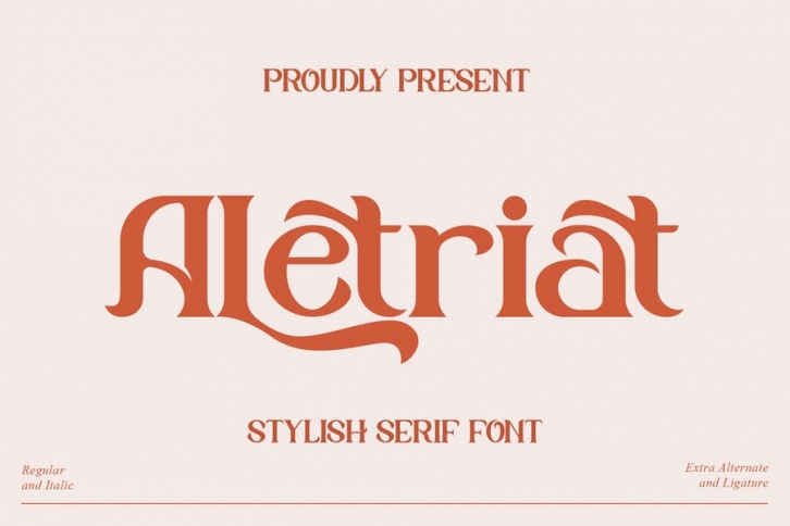 Aletriat Stylish Serif Font LS Font Download