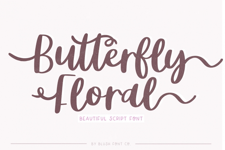 BUTTERFLY FLORAL Flourish Font Download