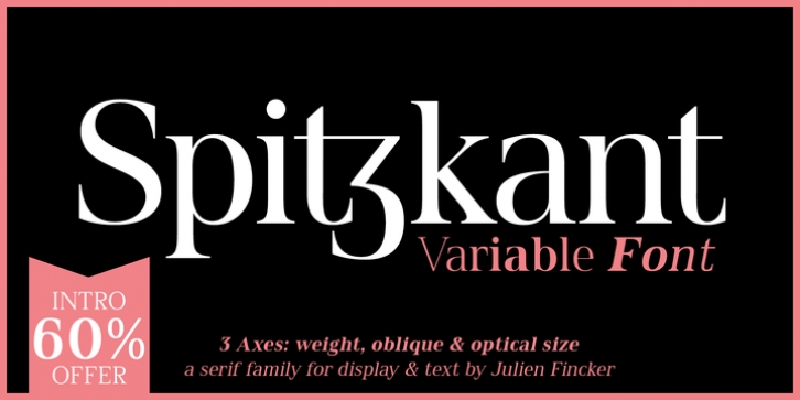 Spitzkant Variable Font Download