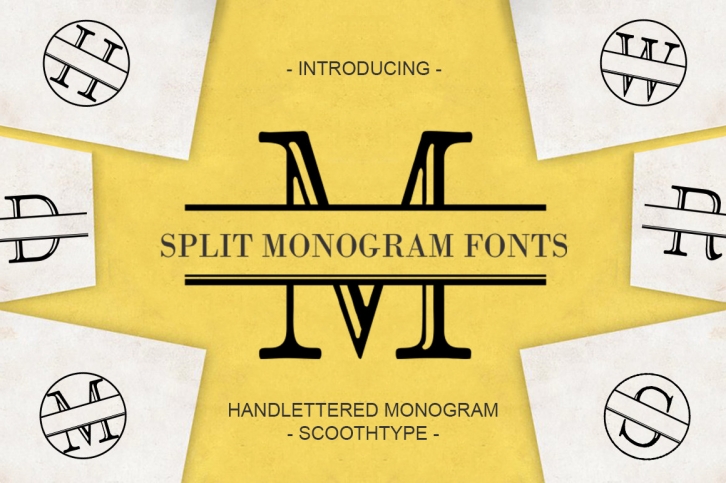 Split Letter Monogram Font Download