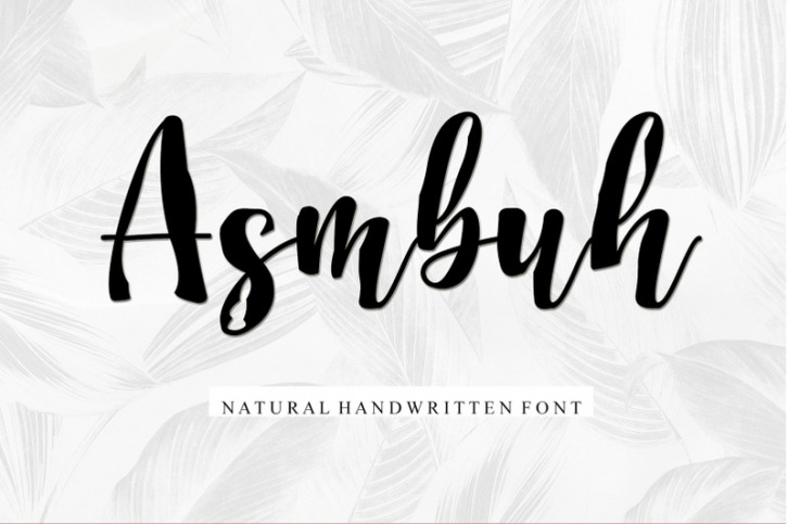 Asmbuh - Handwritten font Font Download