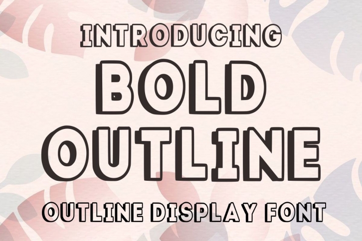 Bold Outline Font Download