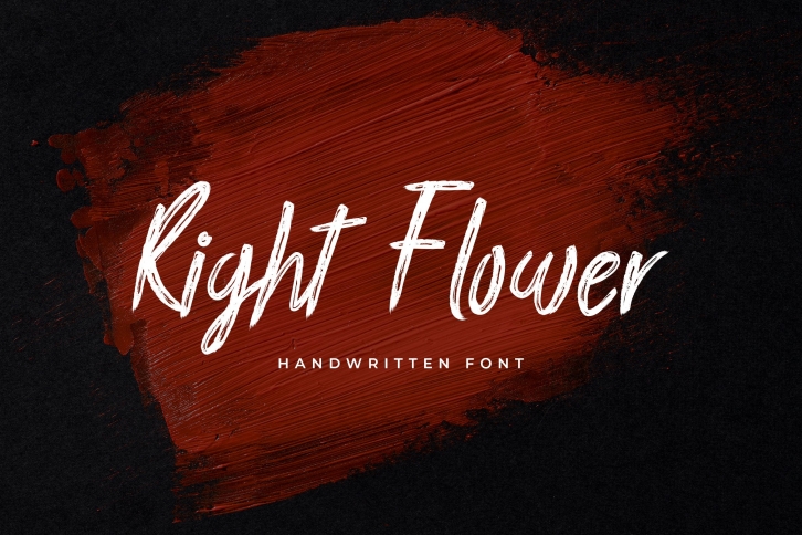 Right Flower Brush Handwritten Font Download