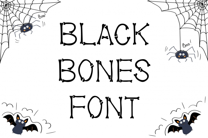 Black Bones Halloween Font Download