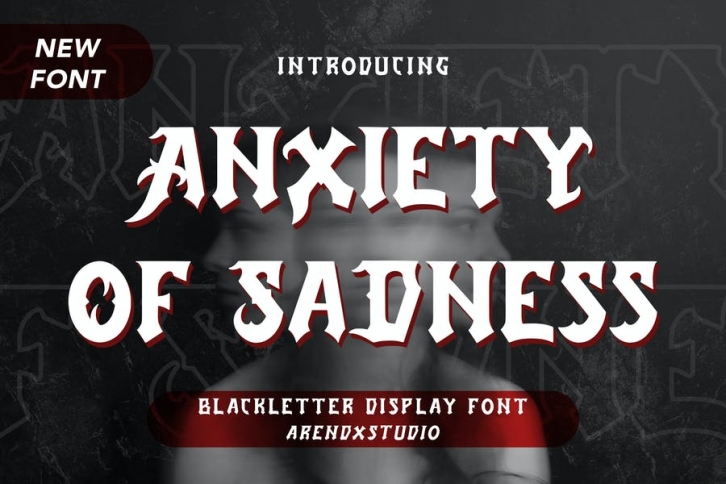 Anxiety Of Sadness - Blackletter Display Font Font Download