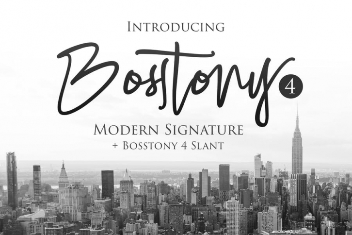 DS Bosstony 4 - Modern Signature Font Download