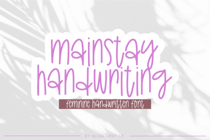 MAINSTAY Handwriting Font Font Download