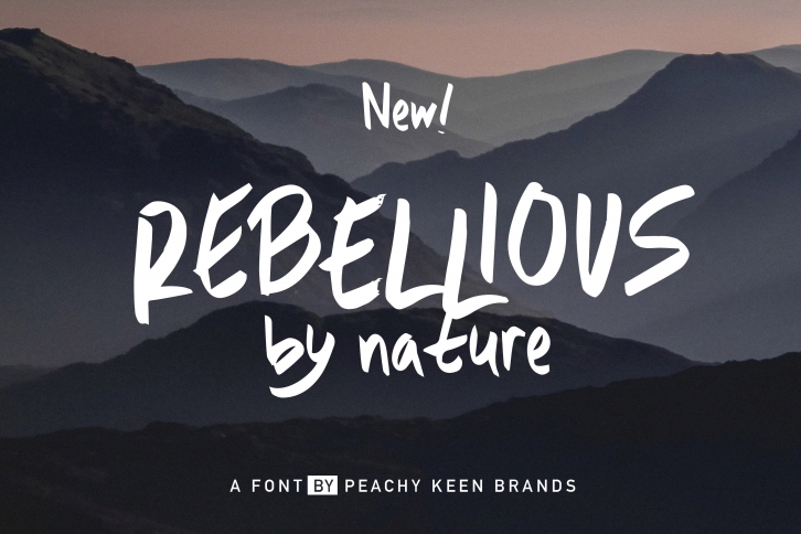 Rebellious by nature I Handcrafted Font Download