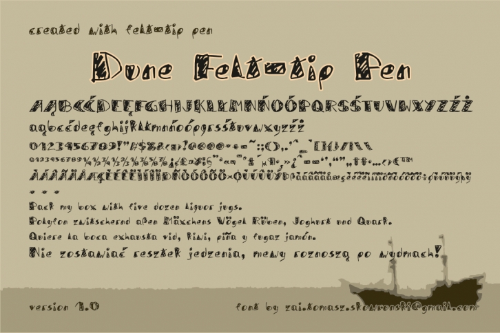 Dune Felt-tip Pe Font Download
