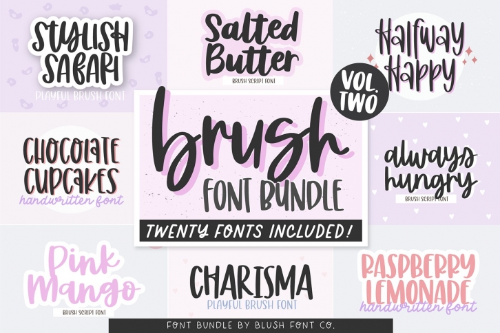 BRUSH BUNDLE VOL. 2 by Blush Co. Font Download