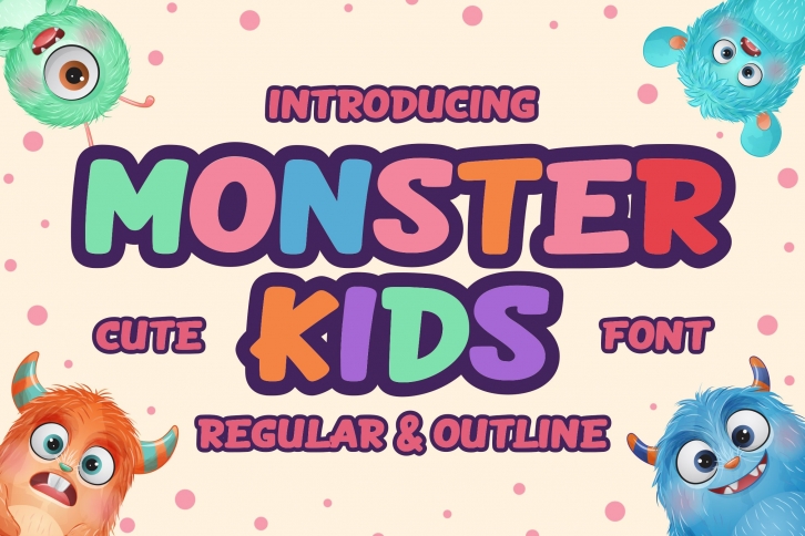 Monster Kids a Layered Cute Font Download