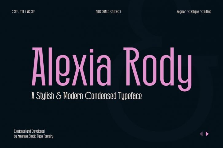 Alexia Rody Condensed Sans Typeface Font Download