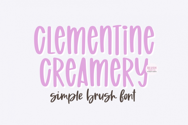 CLEMENTINE CREAMERY Brush Font Font Download