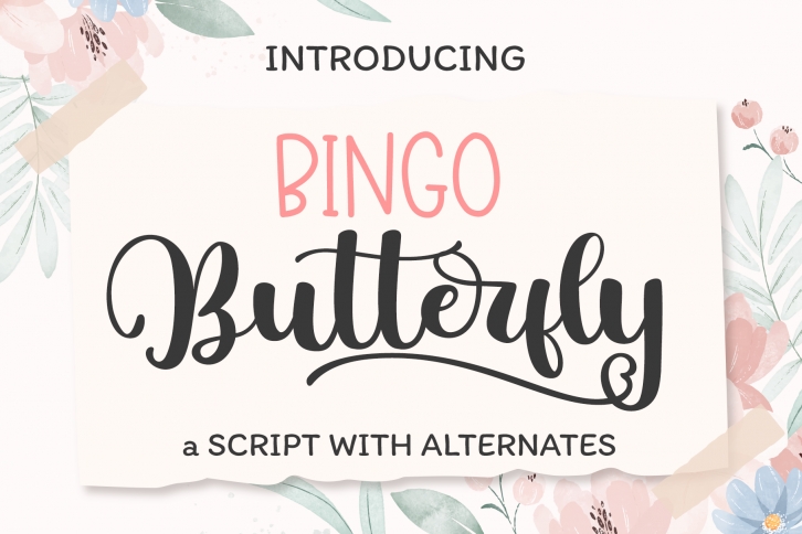 Bingo Butterfly Font Download
