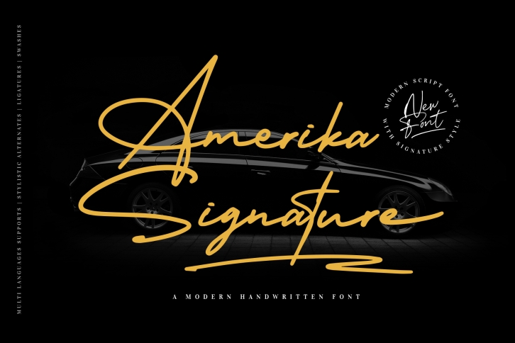 Amerika Signature Font Download