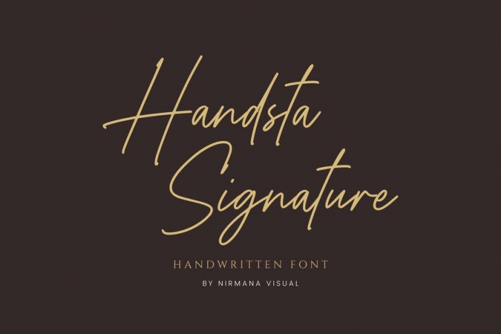 Handsta Signature - Logo type Font Download