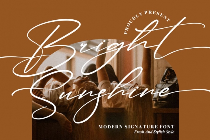 Bright Sunshine Modern Signature Font LS Font Download