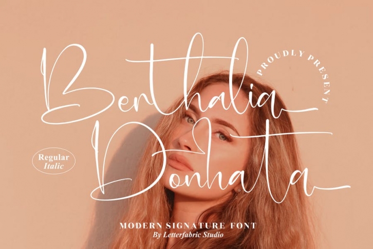 Berthalia Donhata Modern Signature Font LS Font Download