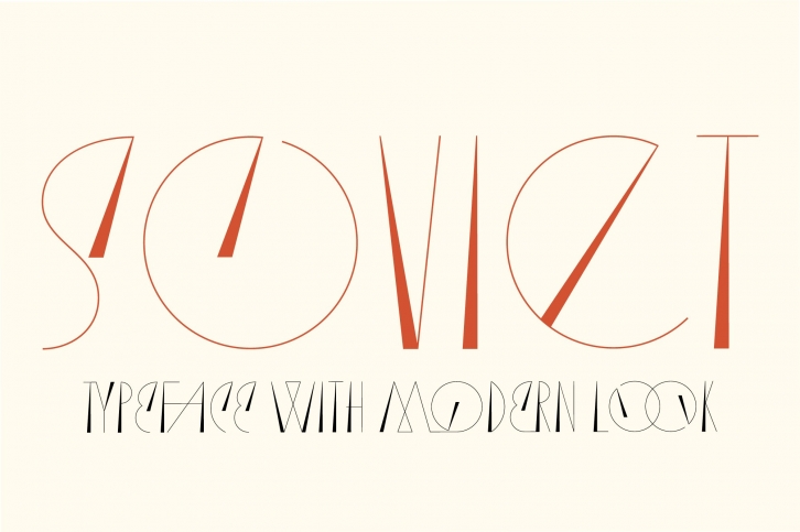 Soviet retro typeface Font Download